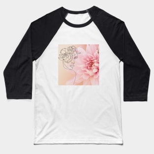 Lady Flower Baseball T-Shirt